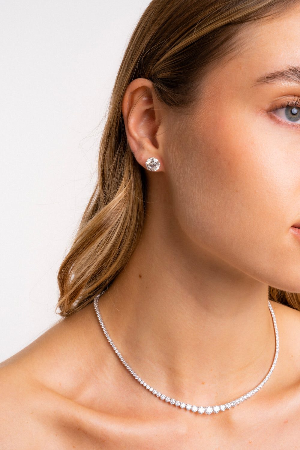 Riviera Tennis Necklace 10 Ct Diamantes Lab Grown