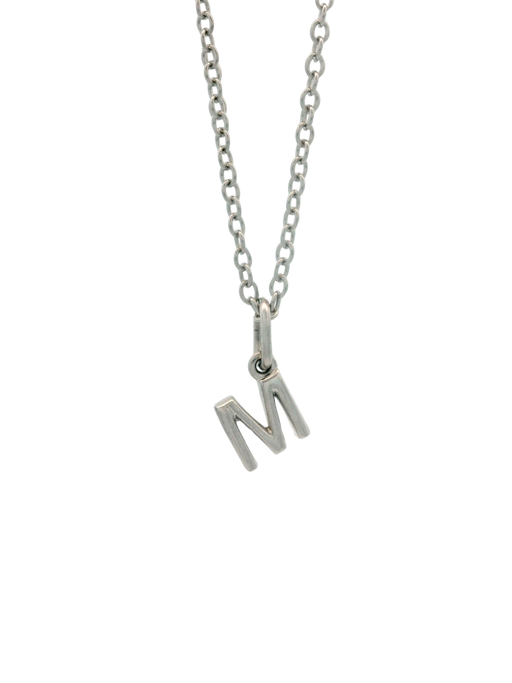 Collar Plateado Con Inicial