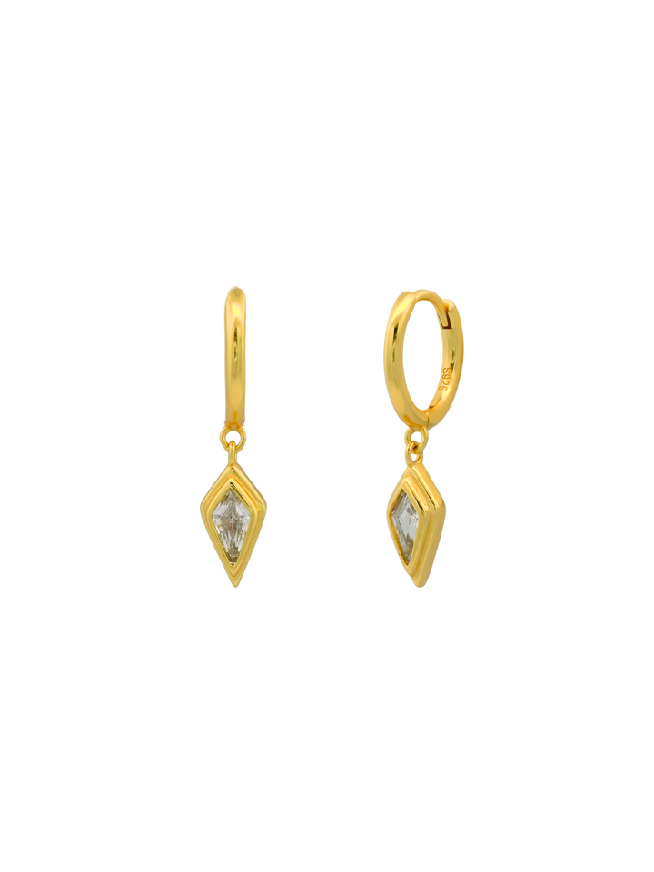 Par Arracada Lisa Con Rombo