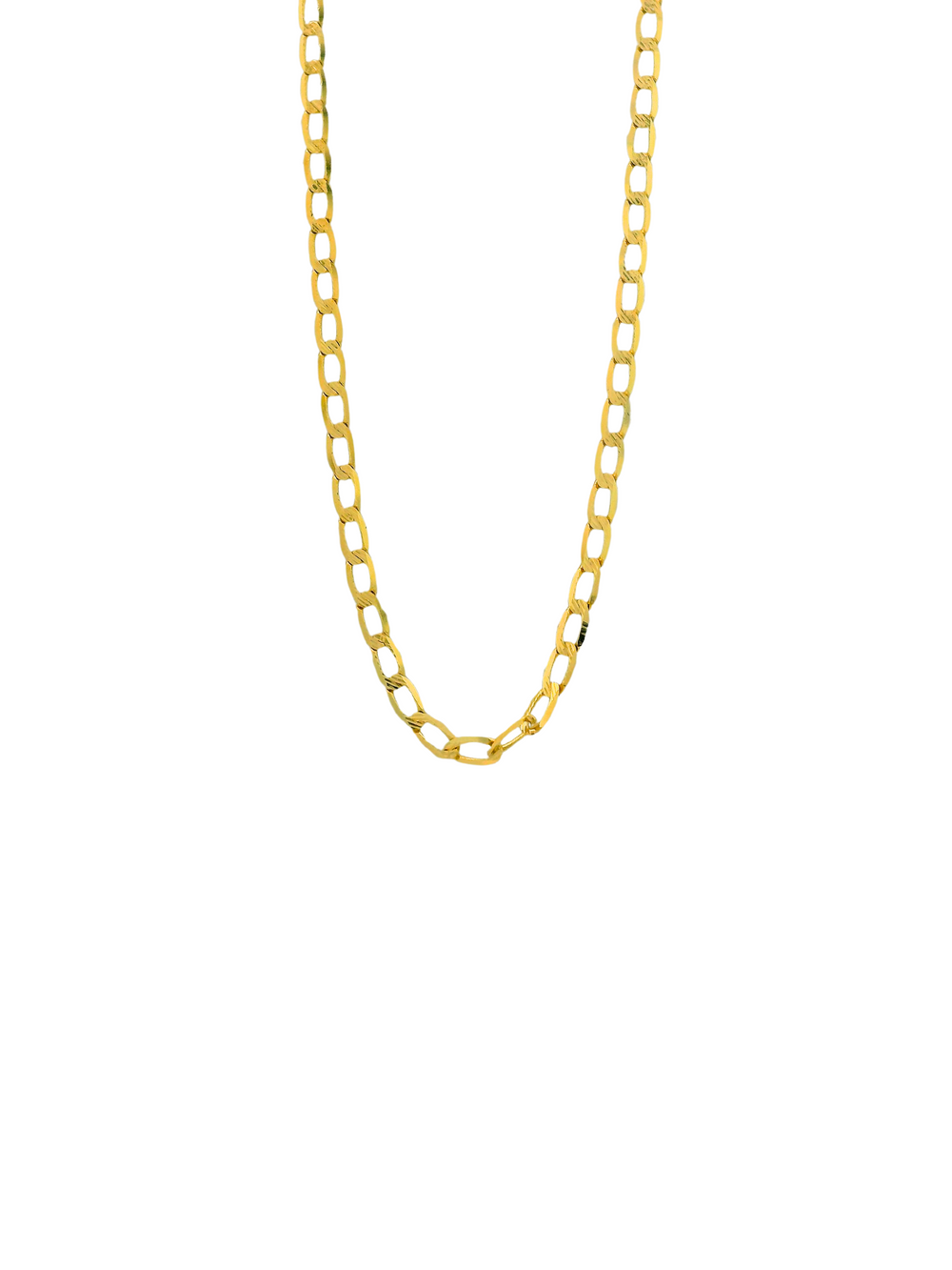 Cadena Eslabones Planchados 2 mm Oro 14k