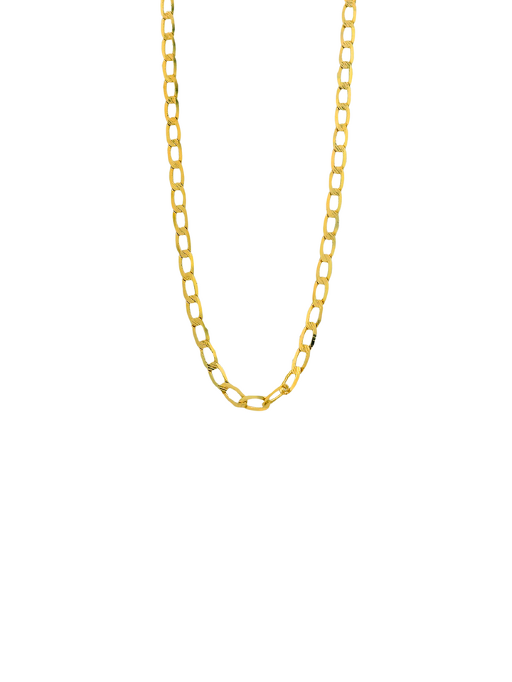 Cadena Eslabones Planchados 2 mm Oro 14k