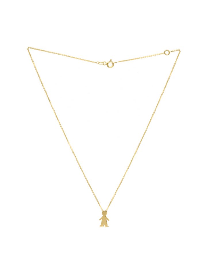 Collar Con Dije Niños Oro 14k