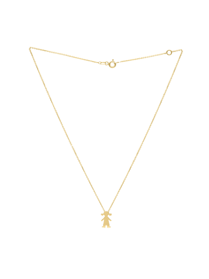 Collar Con Dije Niños Oro 14k