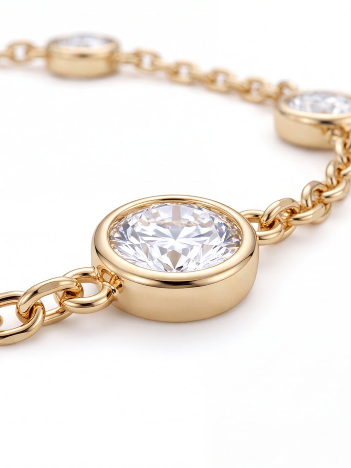 Pulsera Diamantes En Bisel Lab-Grown 1 Ct