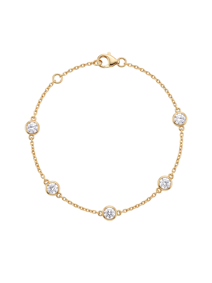 Pulsera Diamantes En Bisel Lab-Grown 1 Ct