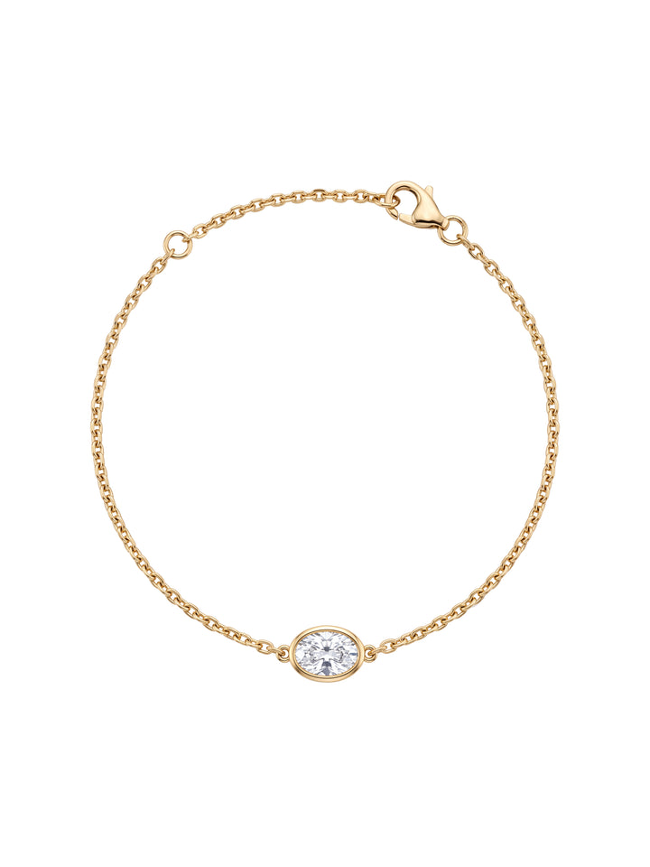 Pulsera Diamante Lab-Grown Solitario Corte Oval 0.7 Ct