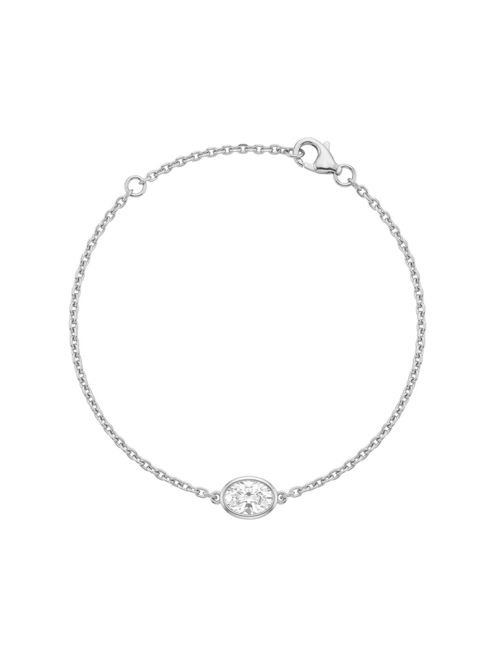 Pulsera Diamante Lab-Grown Solitario Corte Oval 0.7 Ct