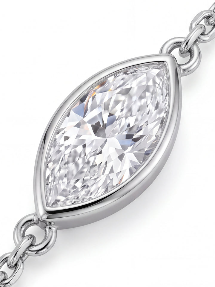 Pulsera Diamante Lab-Grown Solitario Corte Marquesa 0.7 Ct