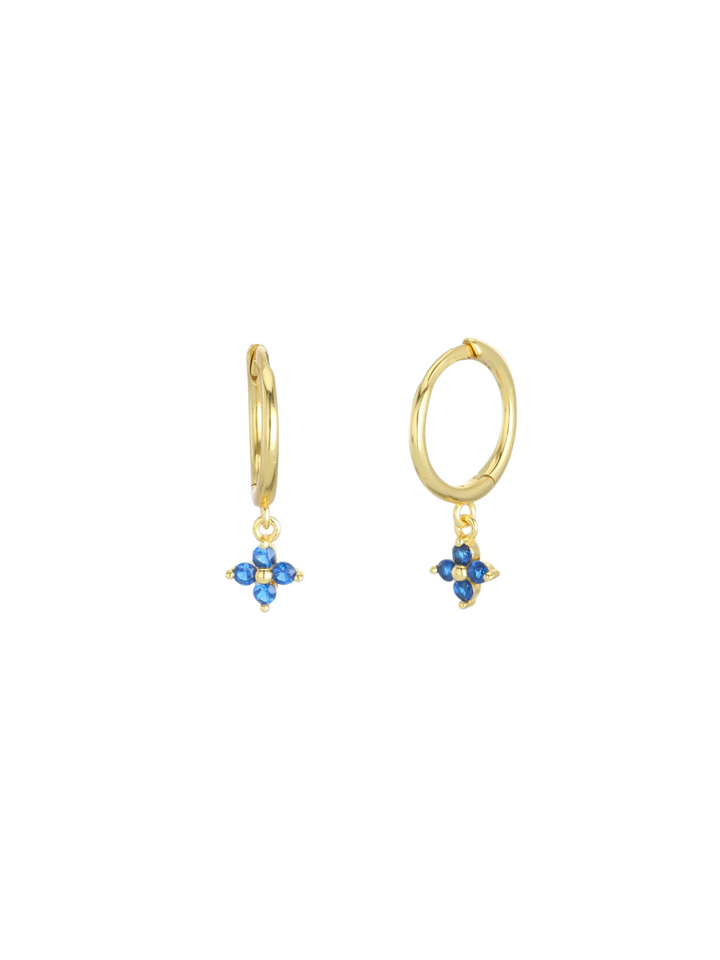 Arracada Con Trebol Azul