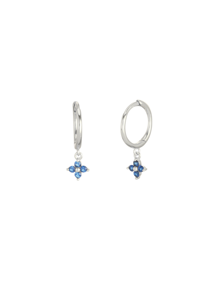 Arracada Con Trebol Azul