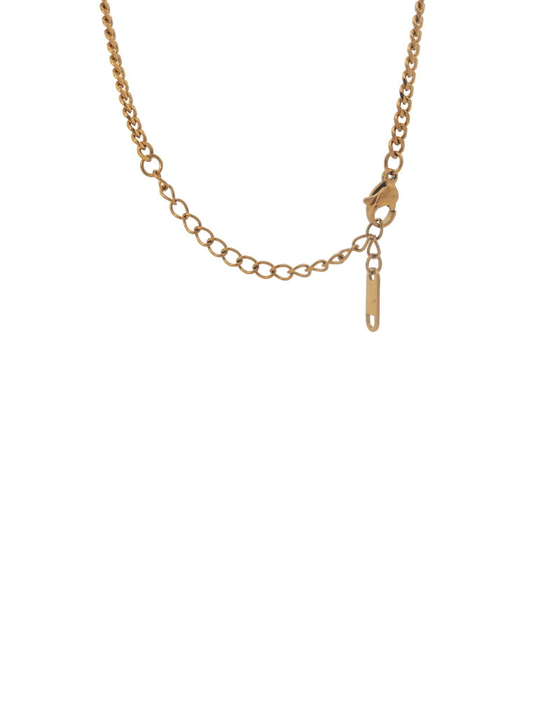 Cadena Eslabon y Placa Con Zirconias Inicial B