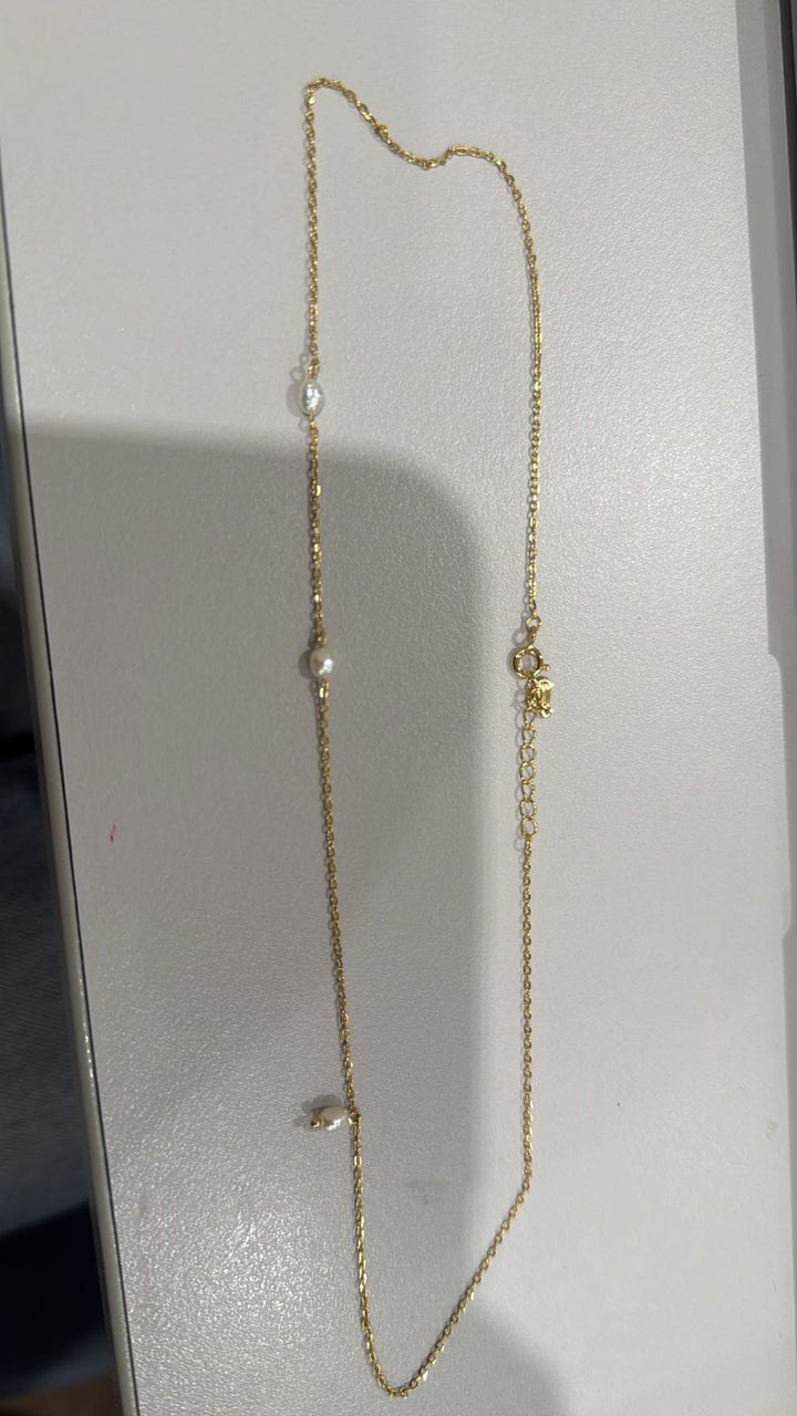 Collar Con Tres Perlitas