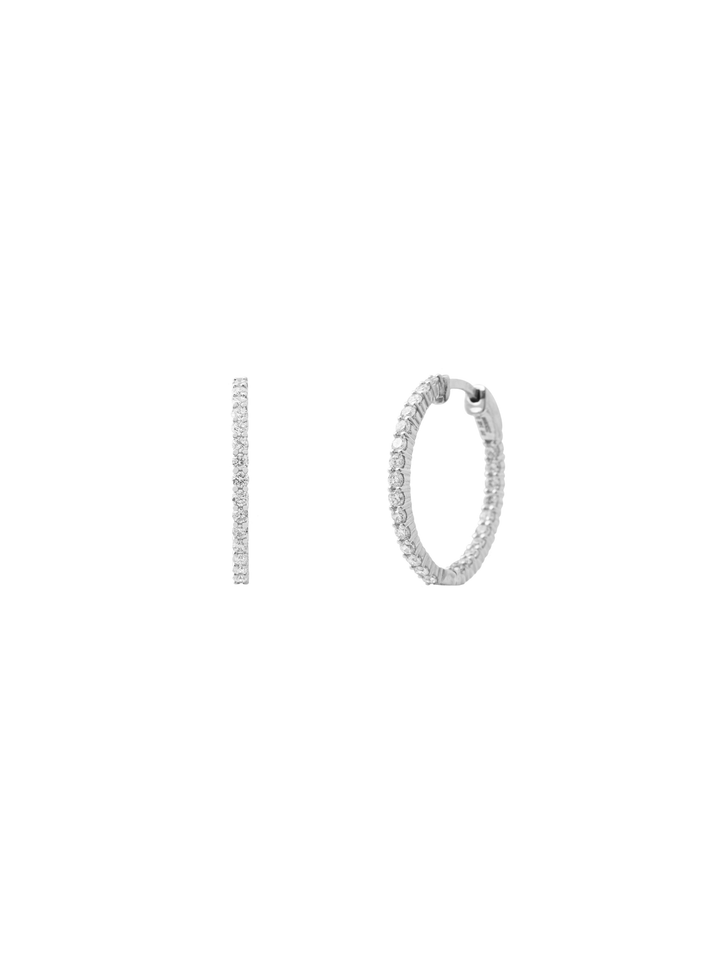 Par Arracada Corte Round 0.75 Ct Diamantes Lab Grown