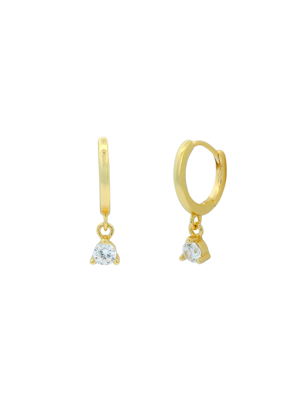 Arracada Lisa Con Mini Zirconia