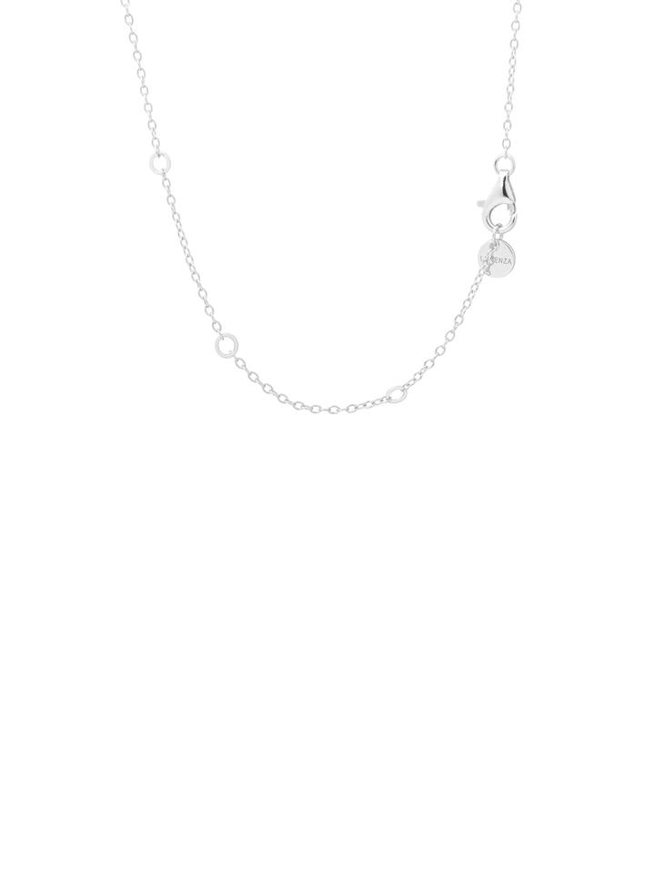 Collar Ovalo Con Zirconia Roja