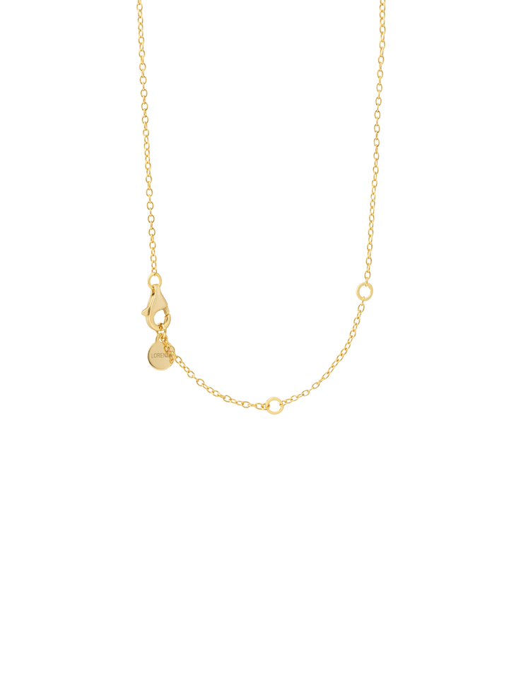 Collar Doble Eslabón Ovalado Entrelazado Zirconias
