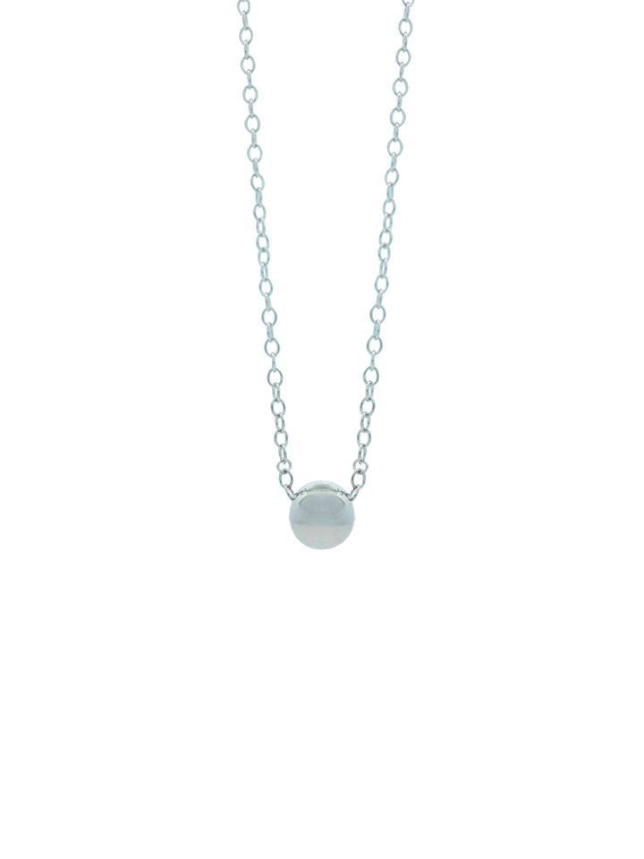 Collar Delgado Con Mini Bolita Lisa