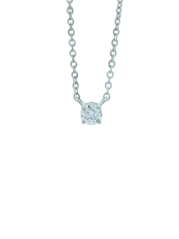 Collar Solitario 0.3 Ct Diamantes Lab Grown