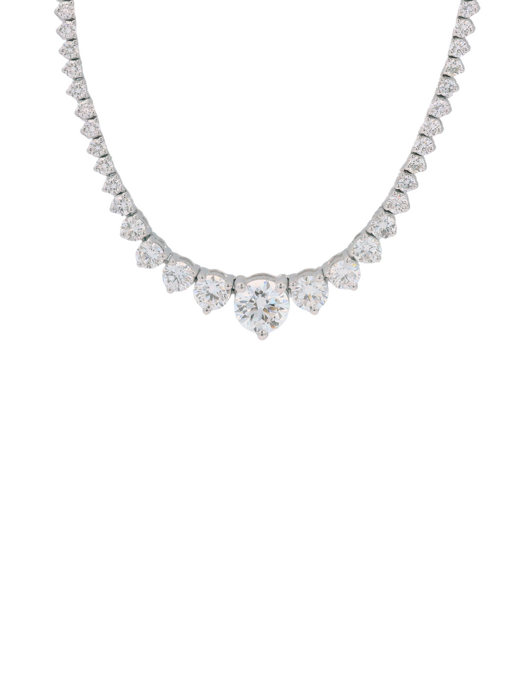 Riviera Tennis Necklace 7 Ct Diamantes Lab Grown