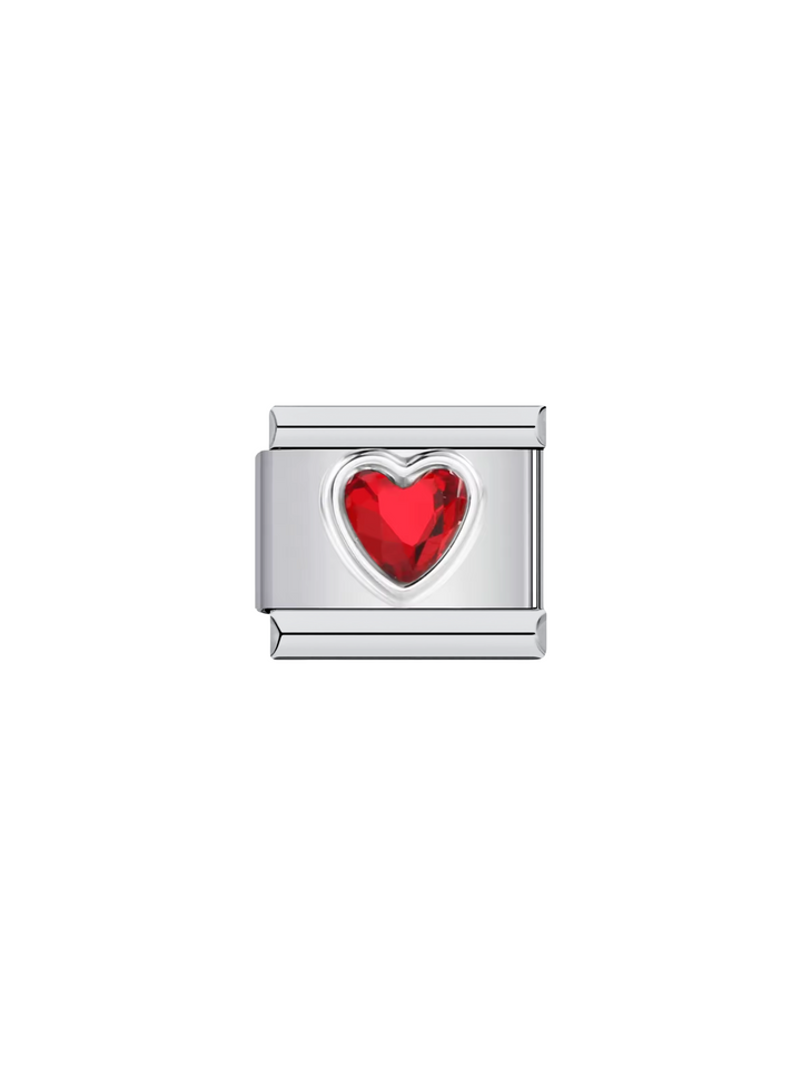 Charm Corazon Con Piedra