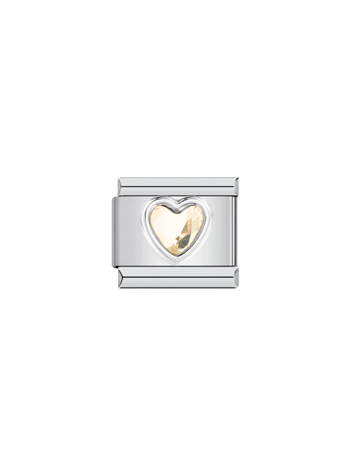 Charm Corazon Con Piedra