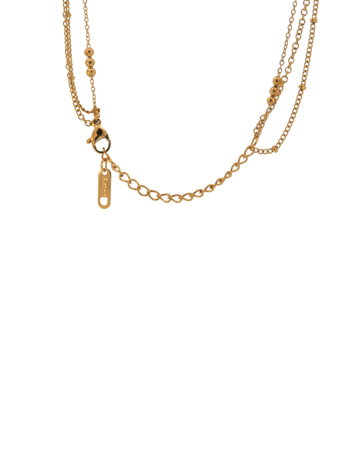 Collar Triple Cadena Bolitas