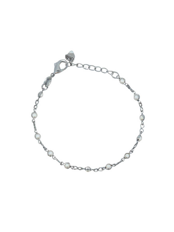 Pulsera Perlitas Con Bisel