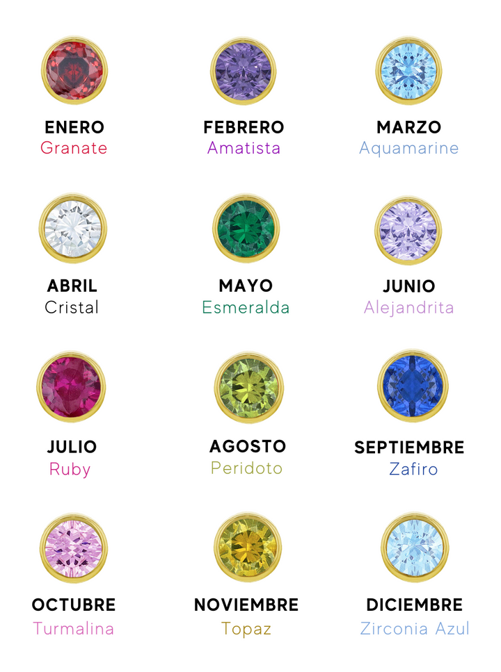 Collar Birthstone Oro 14k