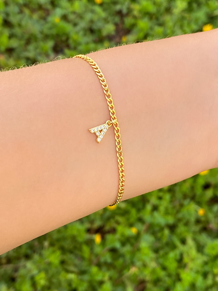 Pulsera Cadena 3 mm Con inicial