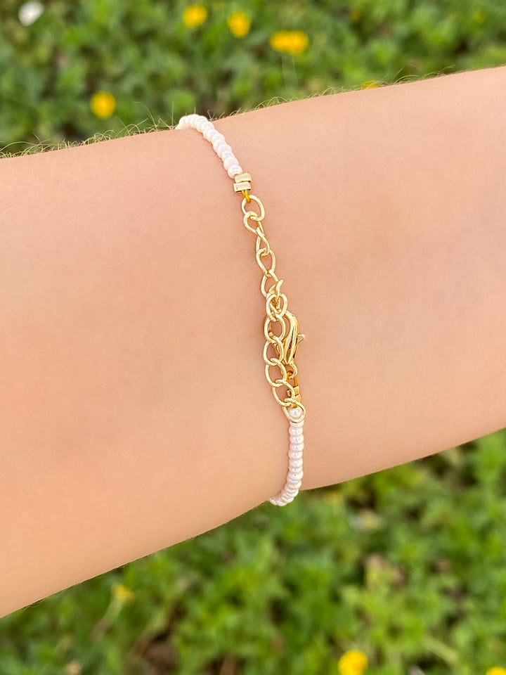 Pulsera Inicial, Ojo y Perla