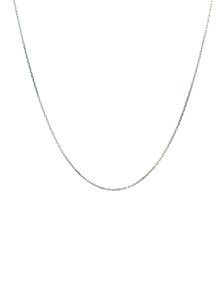 Cadena Delgada Tipo Clip Oro Blanco 14k