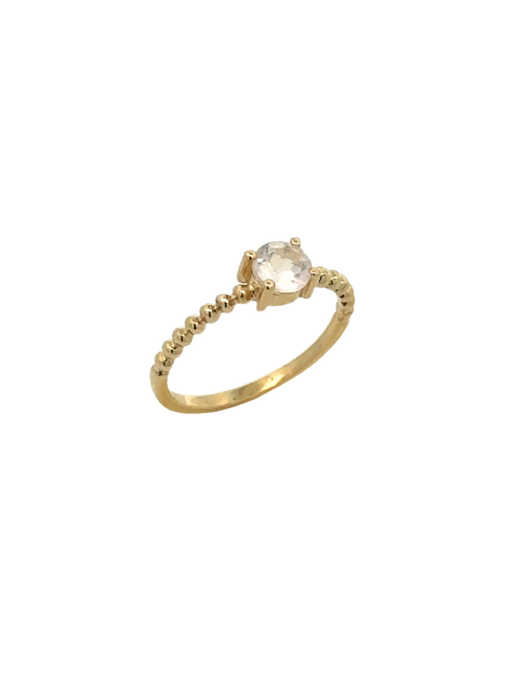 Anillo Cuarzo Oro 10K