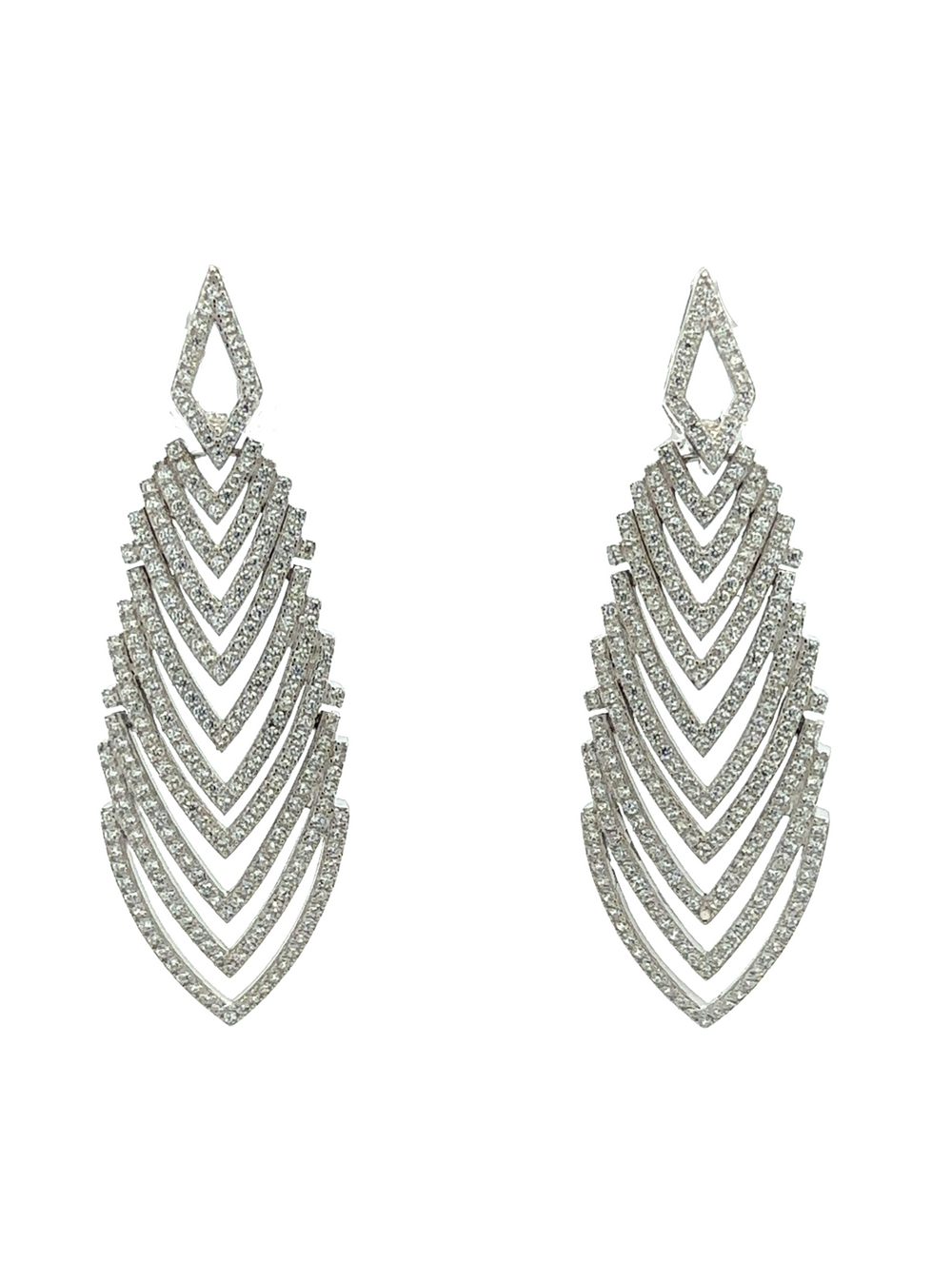 Par Aretes Rombo Con Zirconias