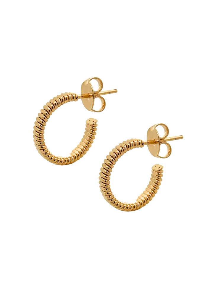 Par Arracada Con Lineas 16 mm