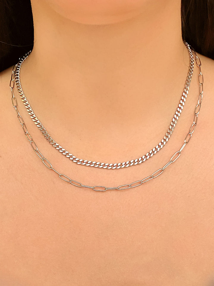 Collar Doble Eslabon y Cadena