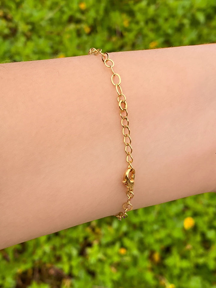 Pulsera Eslabones Inicial y Corazon