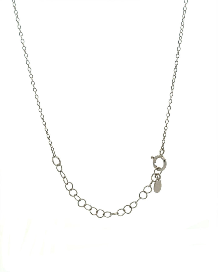 Collar Plateado Inicial Zirconias