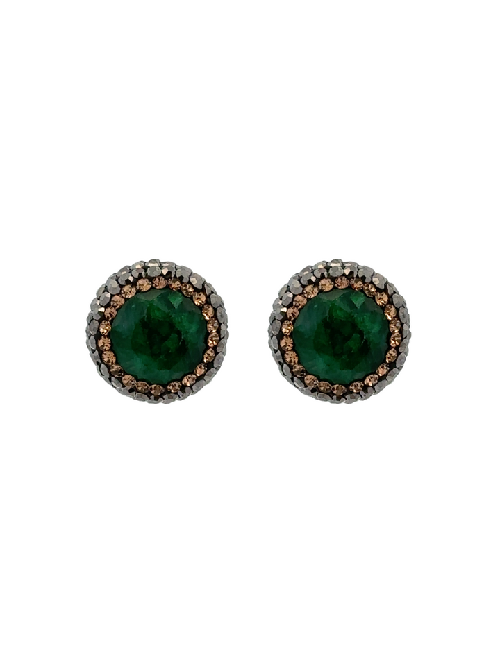 Par Mini Piedra Esmeralda