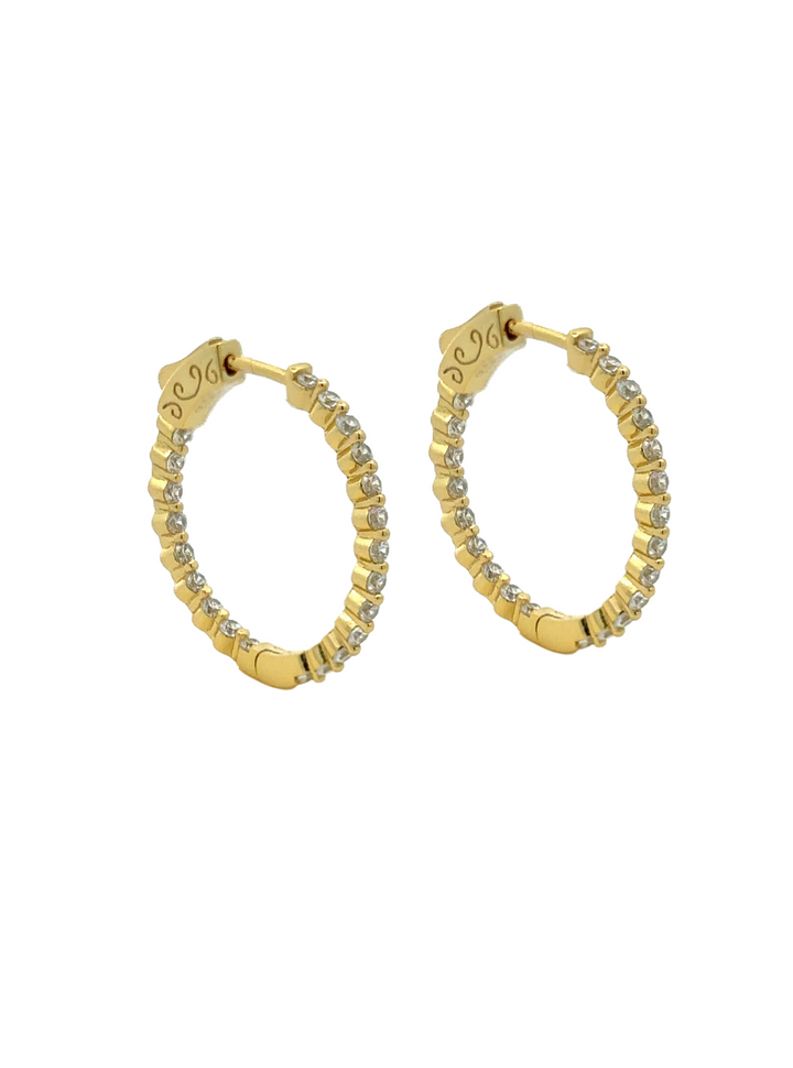 Par Arracadas Con Zirconias 20 mm