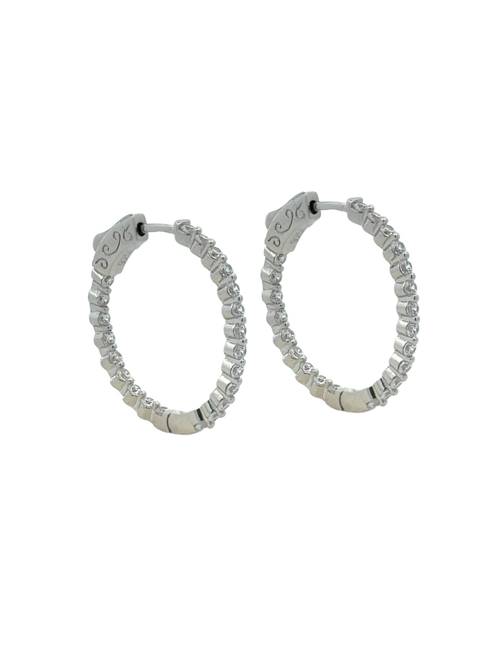 Par Arracadas Con Zirconias 20 mm