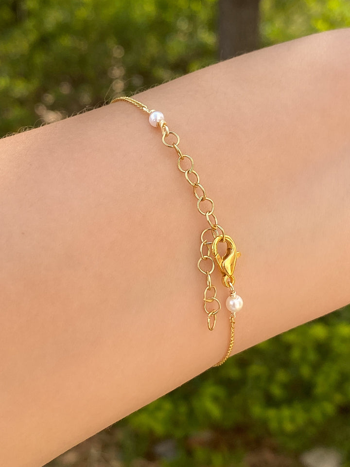 Pulsera Inicial con Perlita