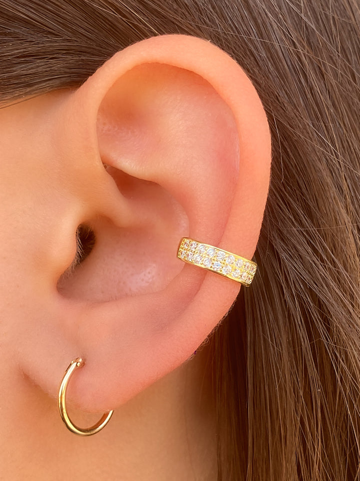 Ear Cuff Doble Línea Zirconias