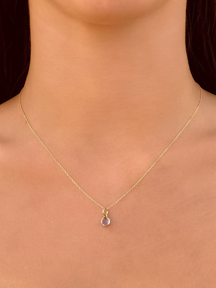 Collar Birthstone Oro 14k