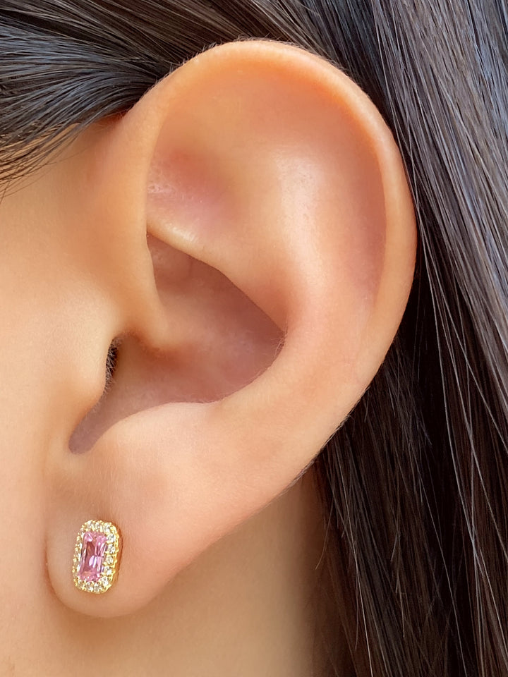 Par Arete Baguette Con Zirconias