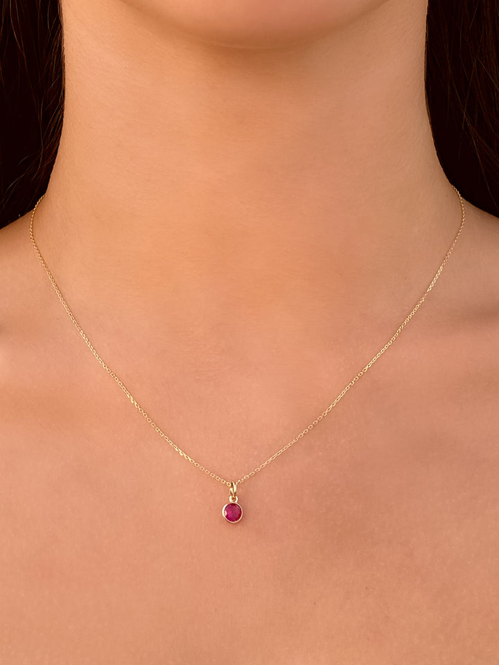Collar Birthstone Oro 14k