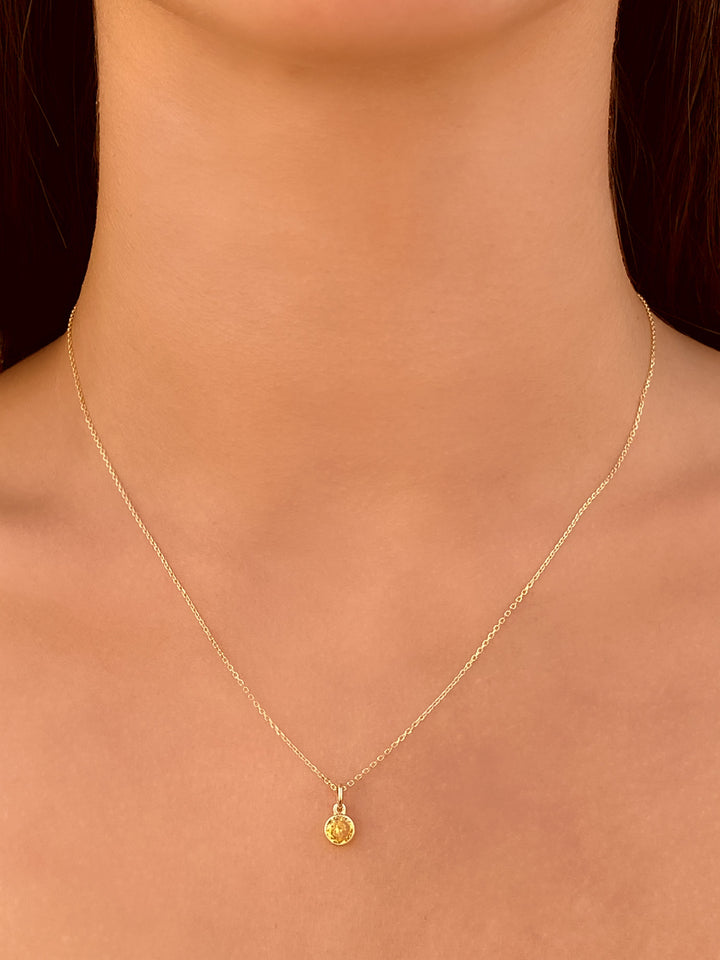 Collar Birthstone Oro 14k