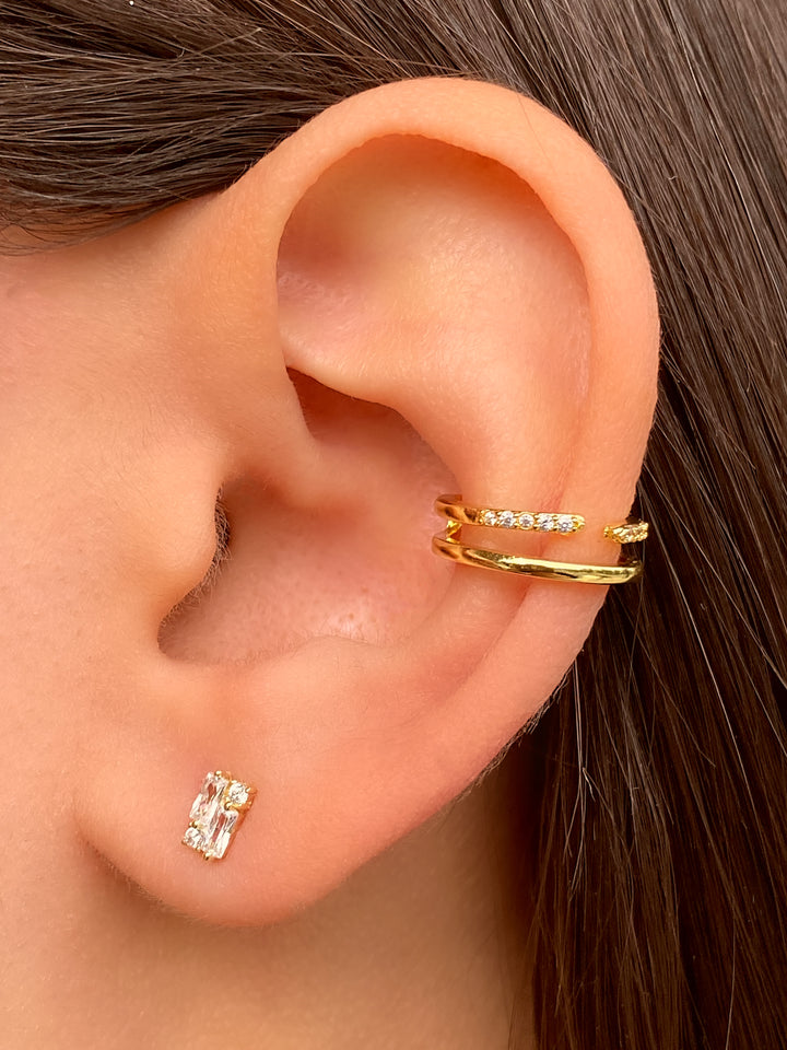 Ear Cuff Doble con Zirconias