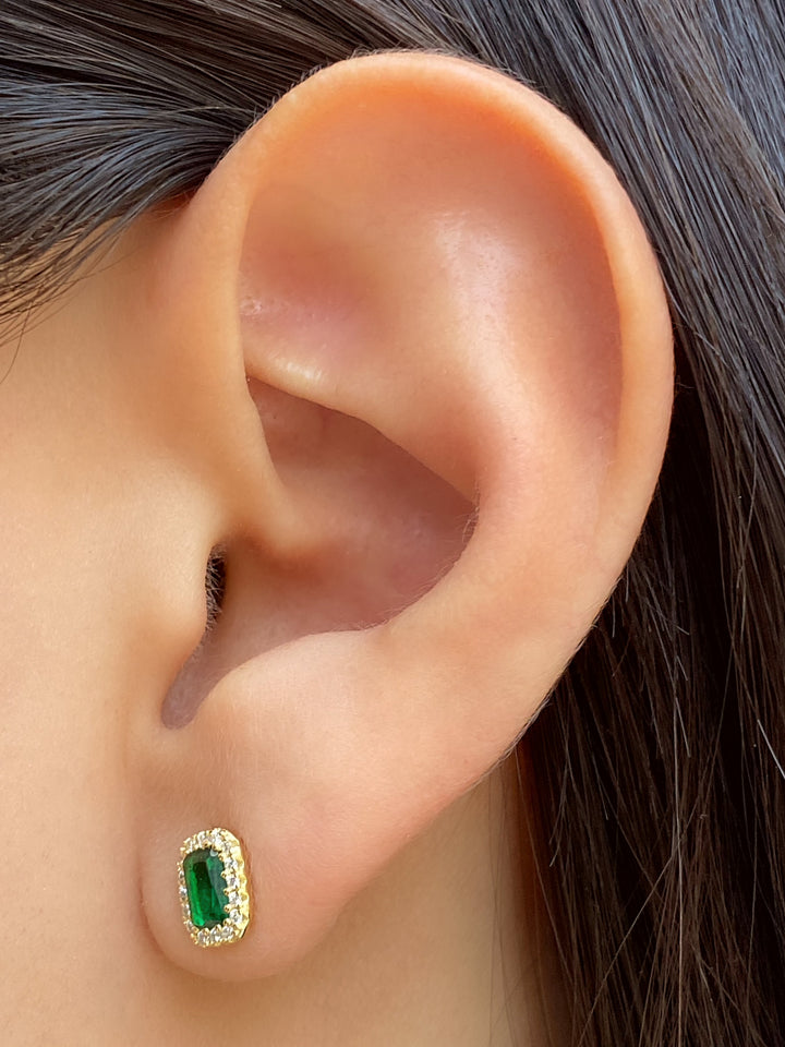 Par Arete Baguette Con Zirconias