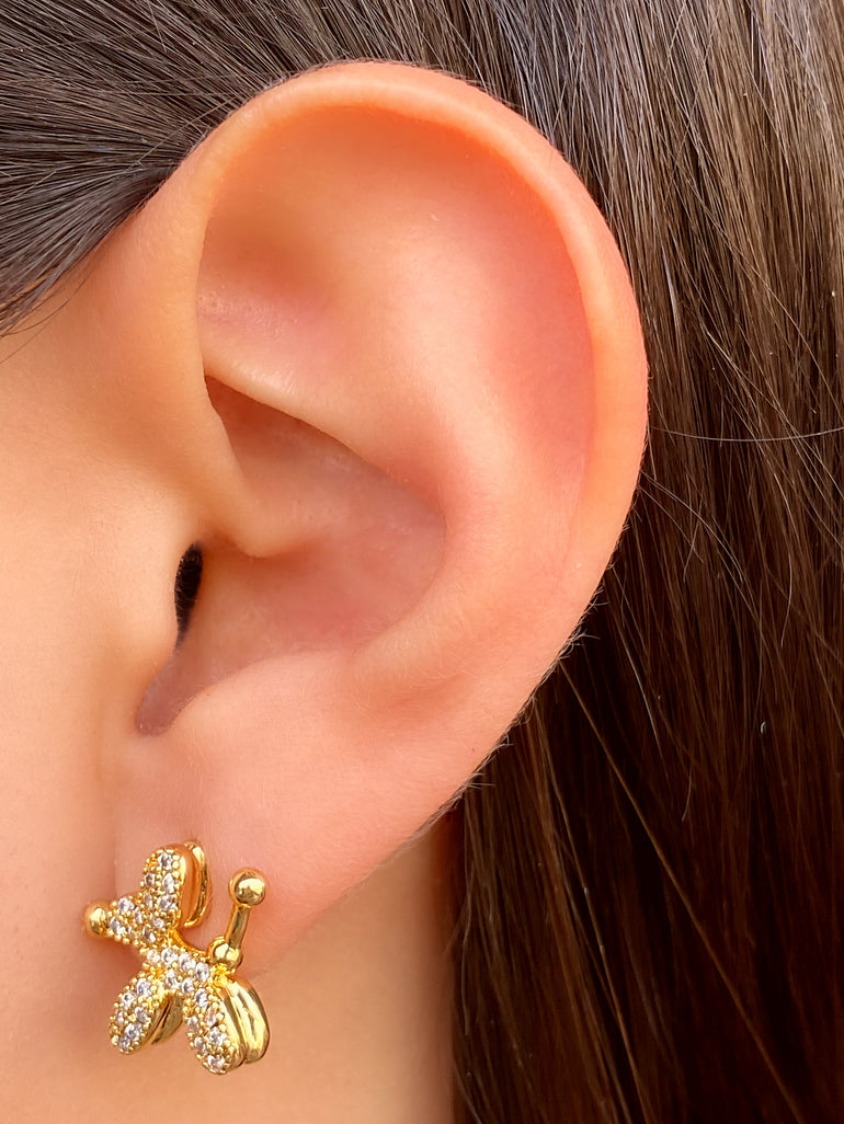 Par Arete Perrito Con Zirconias