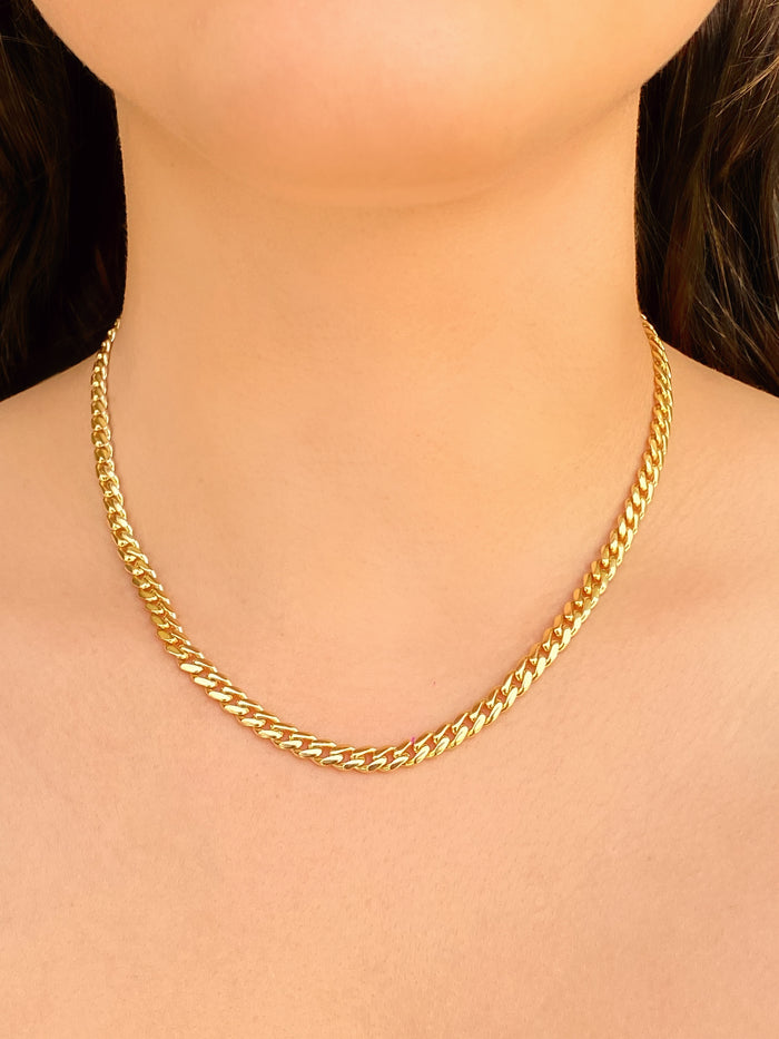 Collar Eslabon 5 mm Oro 14k